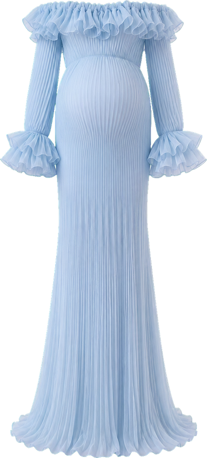 Azul Plisado